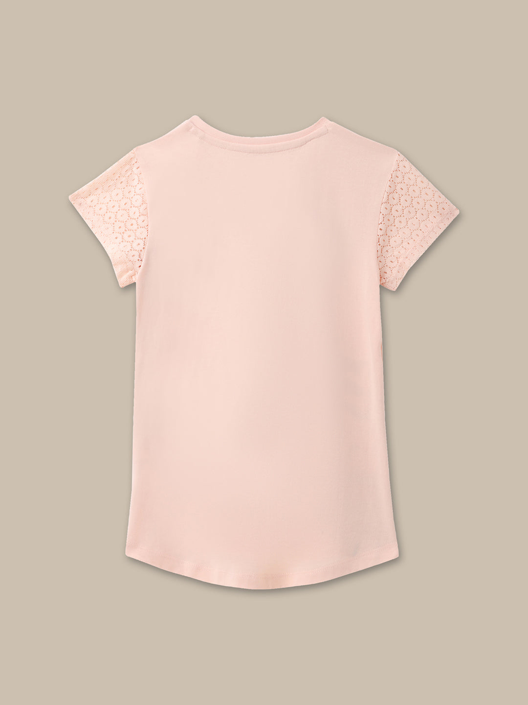 BIO WORLD GIRLS T-SHIRT H/S STY-23-24-000040 PASTEL PEACH