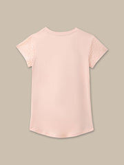 BIO WORLD GIRLS T-SHIRT H/S STY-23-24-000040 PASTEL PEACH