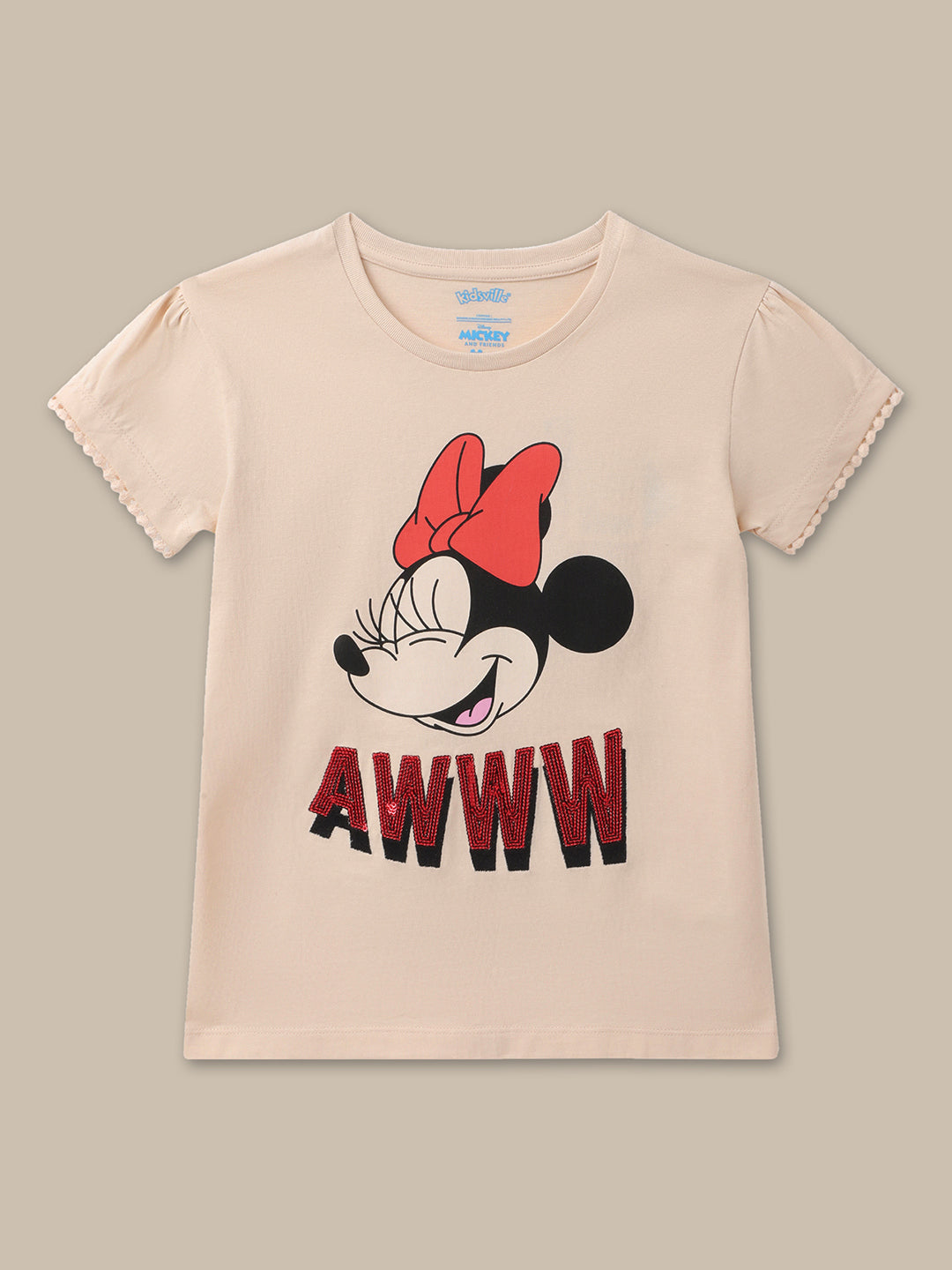 BIO WORLD GIRLS T-SHIRT H/S STY-23-24-000065 SAND DOLLAR