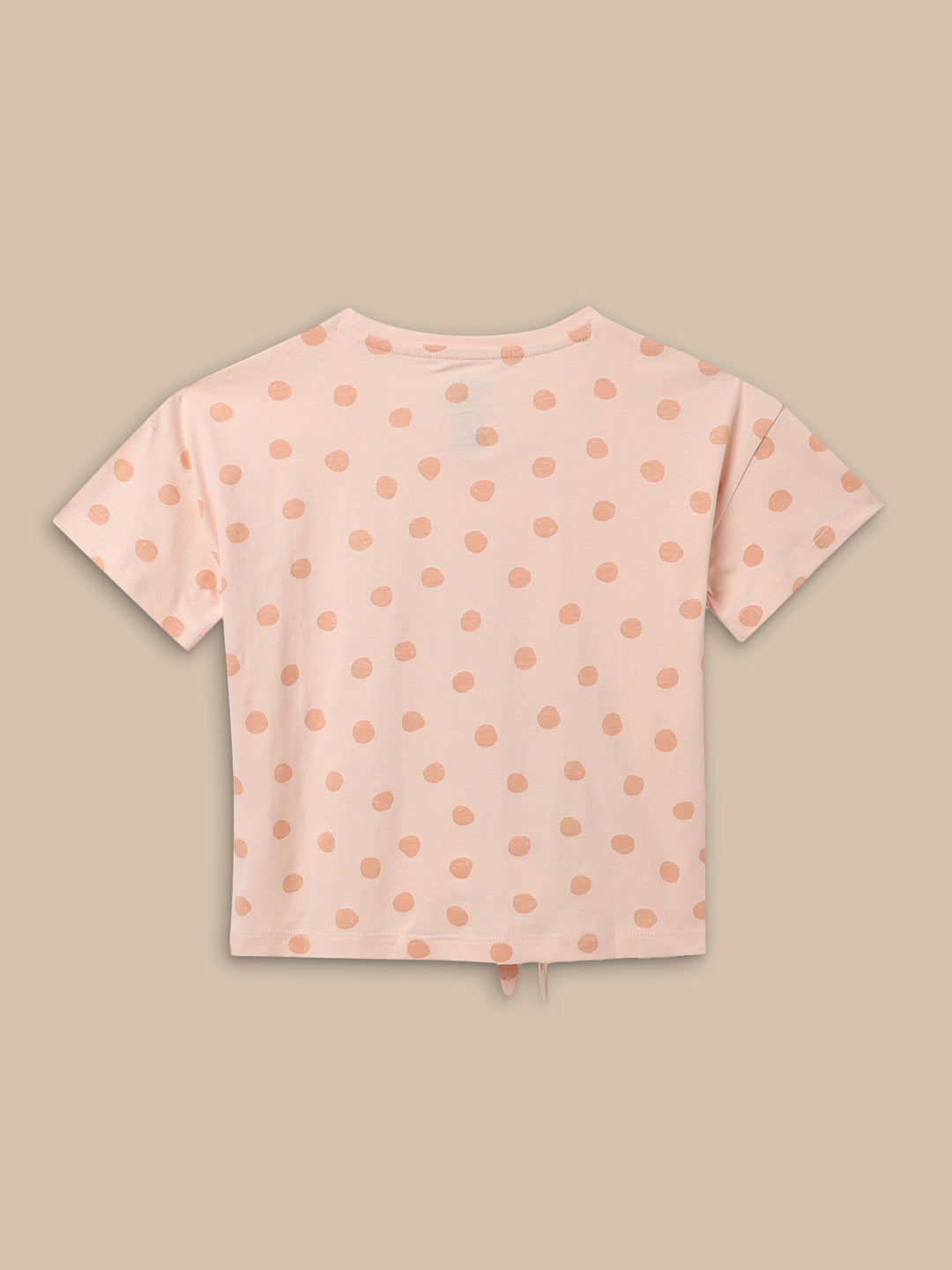 BIO WORLD GIRLS T-SHIRT H/S STY-23-24-000136 PASTEL PEACH