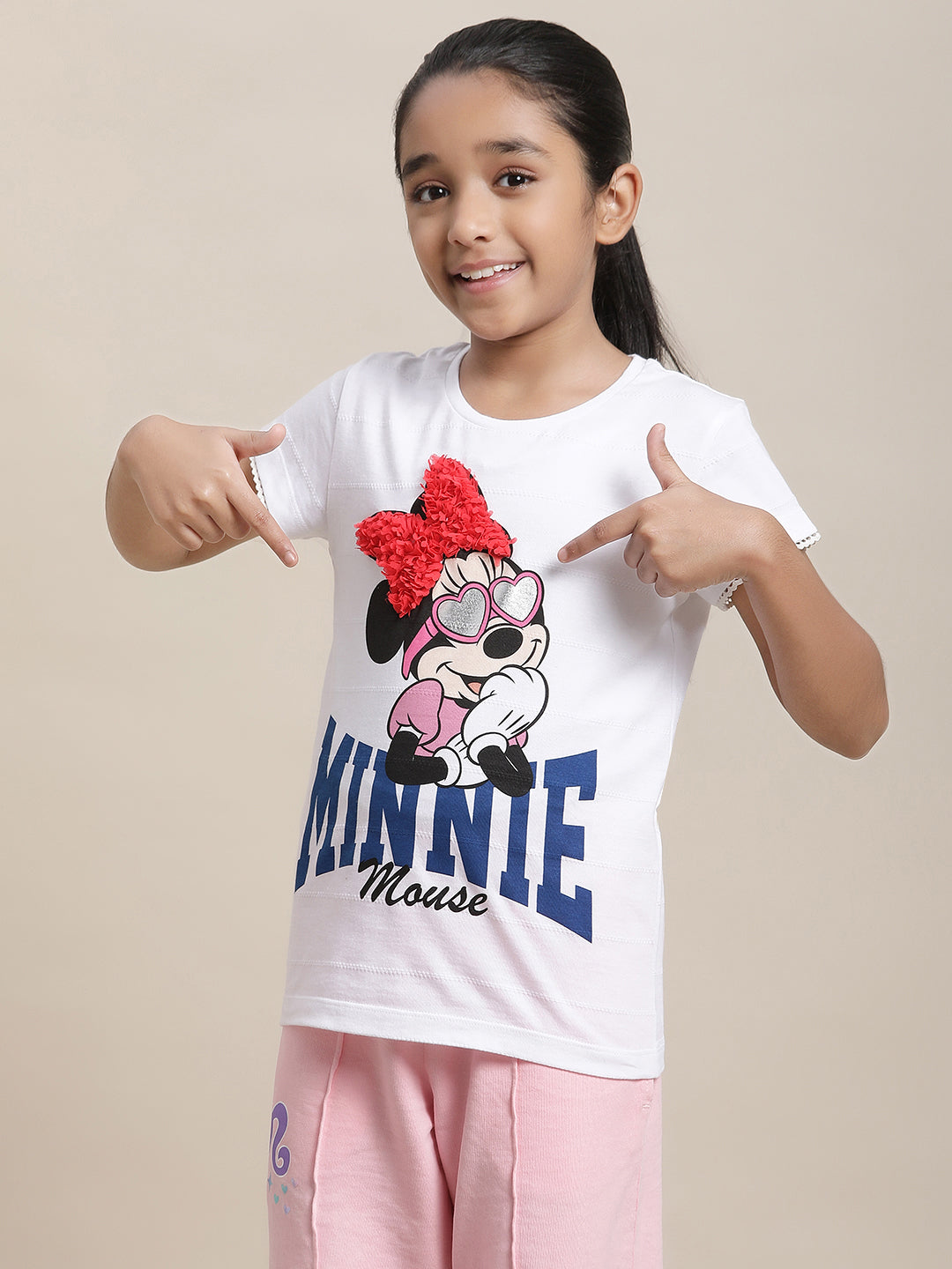 BIO WORLD GIRLS T-SHIRT H/S STY-23-24-000527 WHITE
