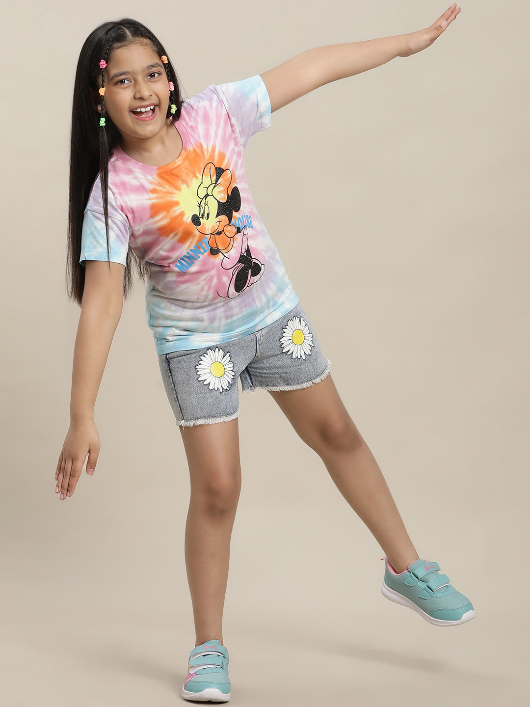 BIO WORLD GIRLS T-SHIRT H/S STY-23-24-000532 MULTI