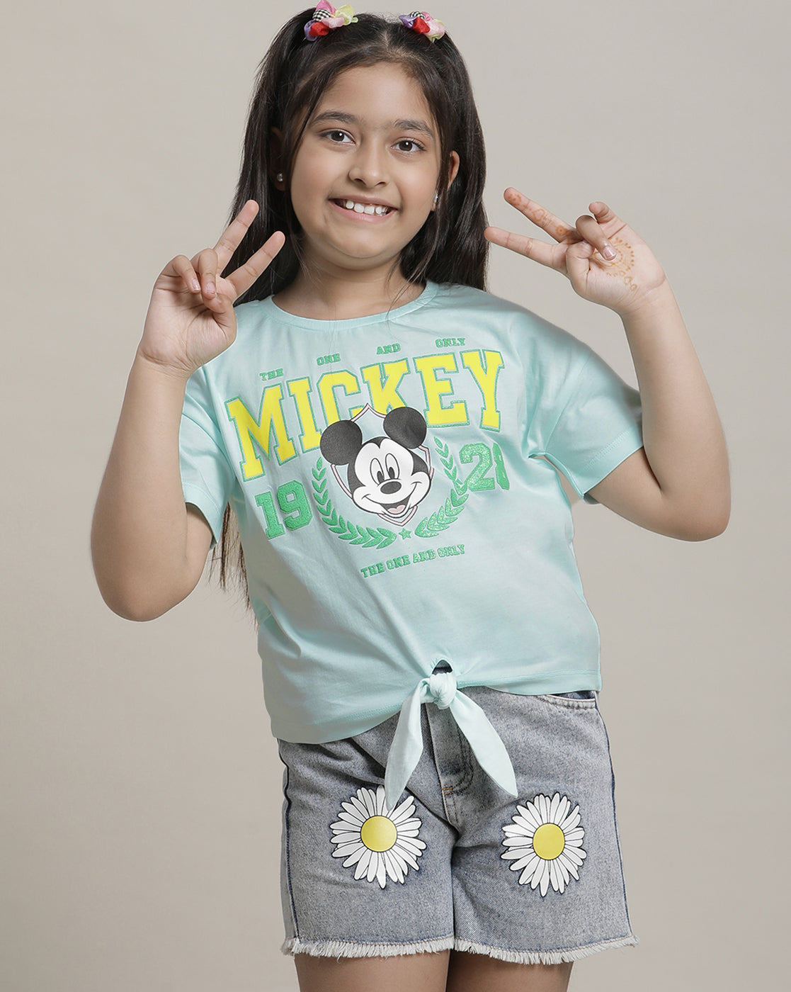 BIO WORLD GIRLS T-SHIRT H/S STY-23-24-000544 HUSHED GREEN