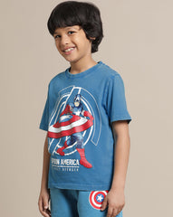 BIO WORLD BOYS T-SHIRT H/S STY-23-24-001087 BLUE ACID WASH