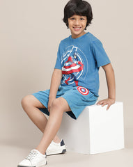 BIO WORLD BOYS T-SHIRT H/S STY-23-24-001087 BLUE ACID WASH