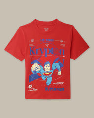 BIO WORLD BOYS T-SHIRT H/S STY-23-24-001689 BRIGHT RED
