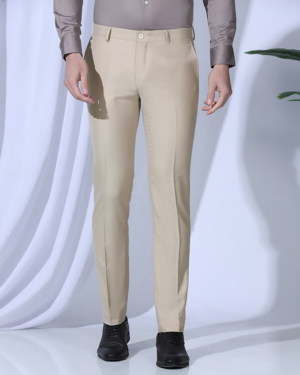 Blackberry Mens Formal Trouser Bp-Do-Otto-B91 Beige - Goyalsons ShopMax