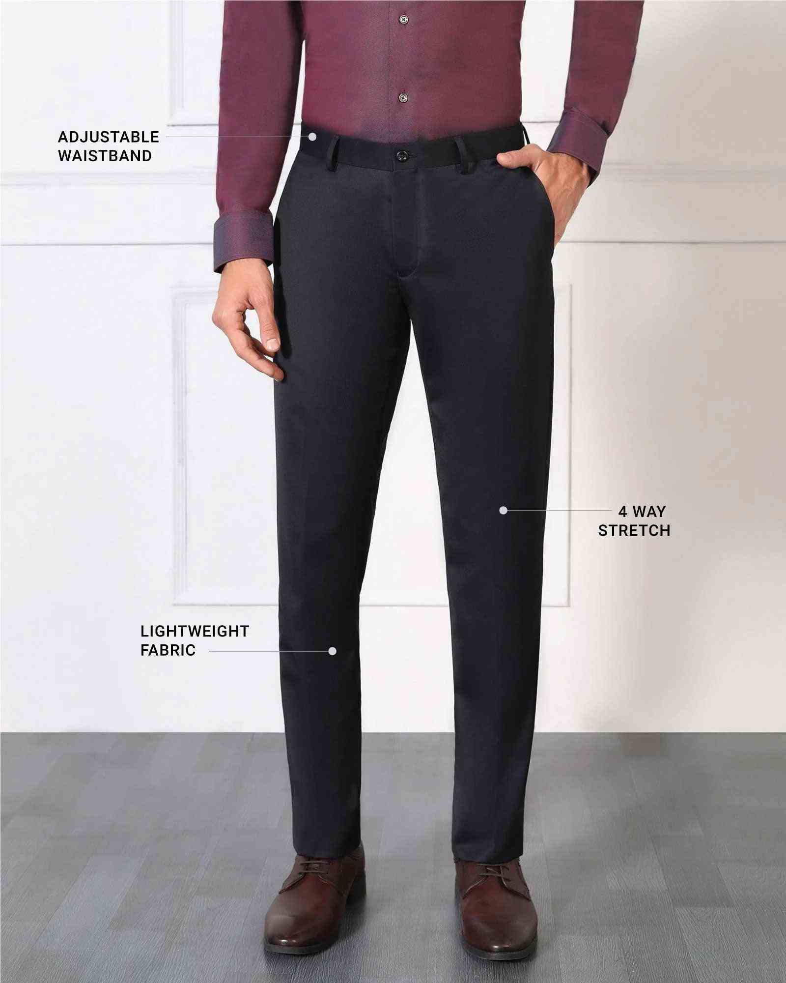 Blackberry Mens Formal Trouser Nl-Travis Black
