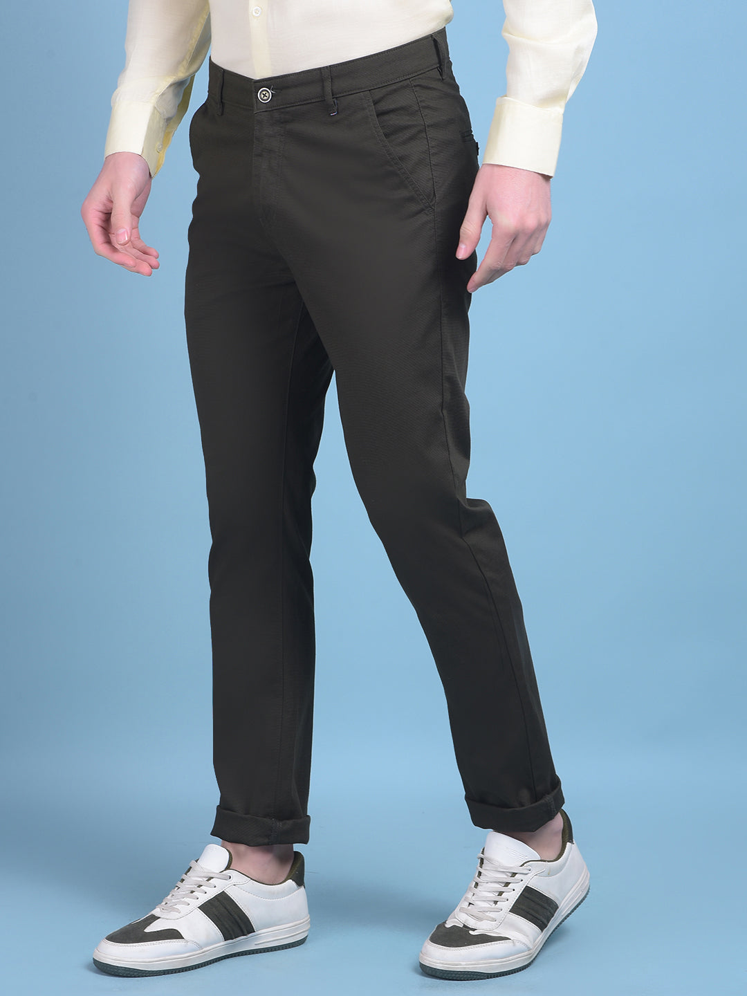 CRIMSOUNE CLUB MENS CASUAL TROUSER TA1621 DARK OLIVE