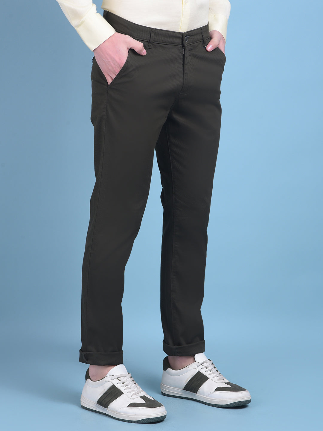 CRIMSOUNE CLUB MENS CASUAL TROUSER TA1621 DARK OLIVE