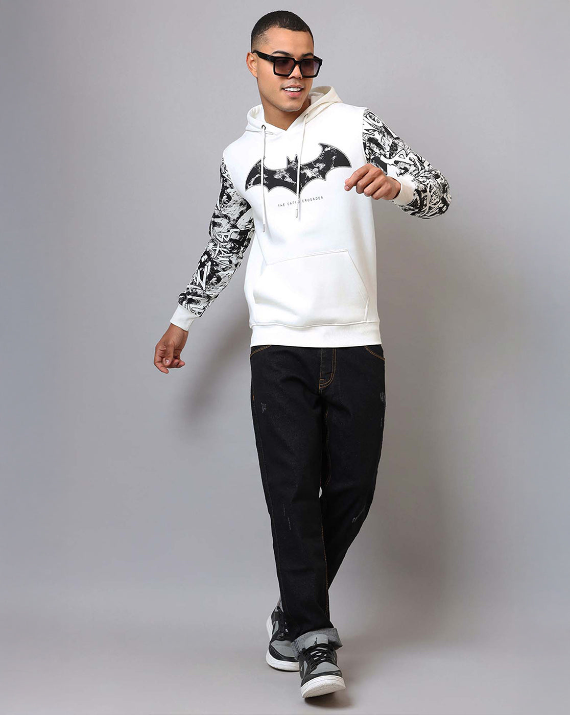 The Batman Printed Regular Fit Hoodie For Men