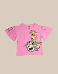 BIO WORLD GIRLS T-SHIRT H/S TNJKGTSRT001147 SACHET PINK