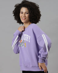 Bio World Ladies Western Sweat Shirt Tnjywswts002217 Lavender