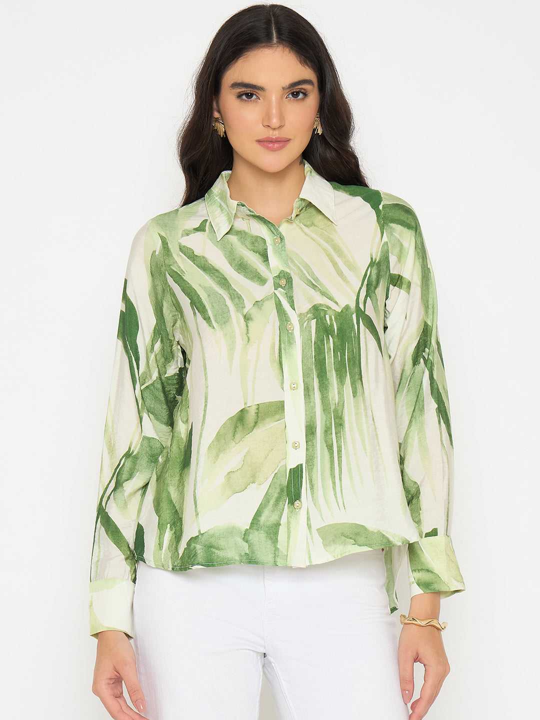 Madame Ladies Western Shirt F/S M5S18214 014 Green