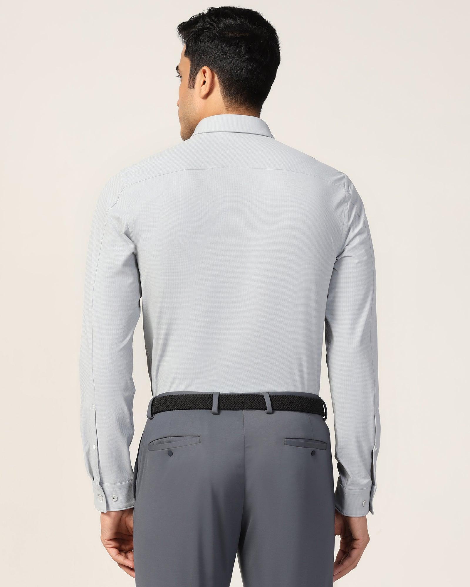 Techpro Formal Grey Textured Shirt - Poxet