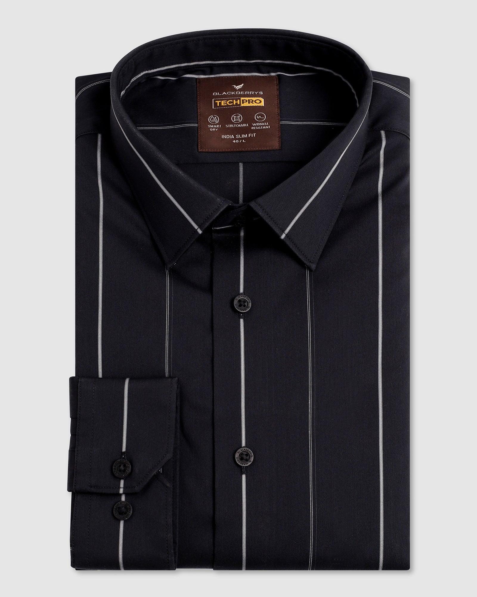 Blackberry Mens Formal Shirt F/S Bp-Tp-St-Saget Black