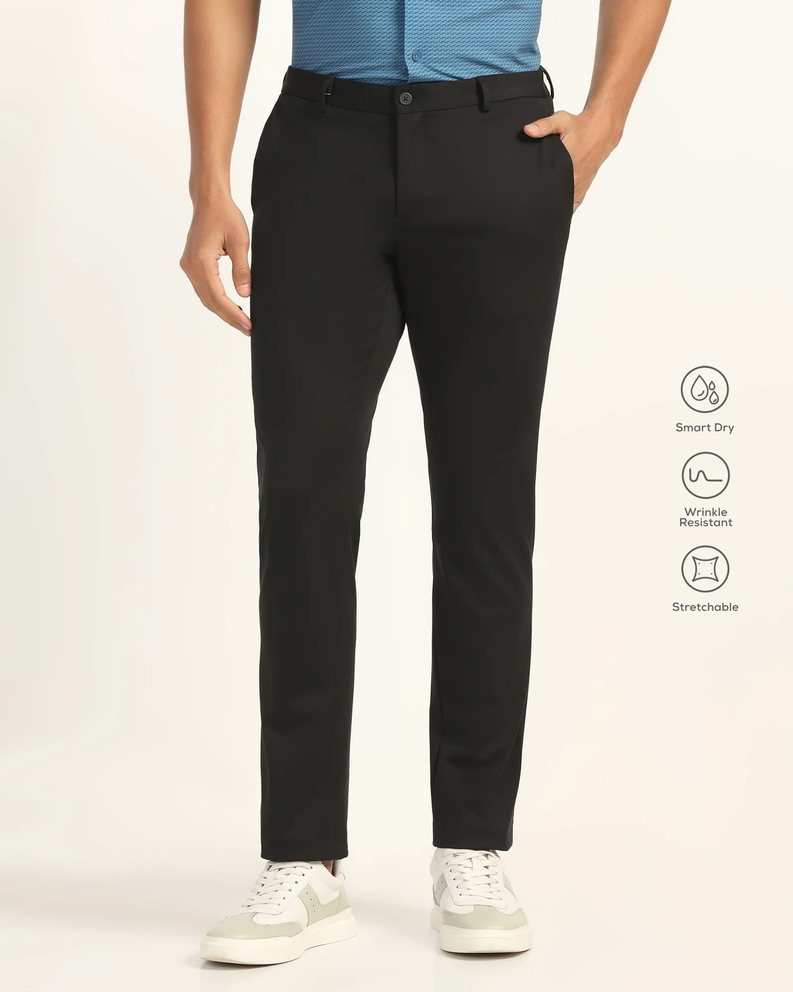 Blackberry Mens Formal Trouser Bp-Tp-So-Explorer Black - Goyalsons ShopMax