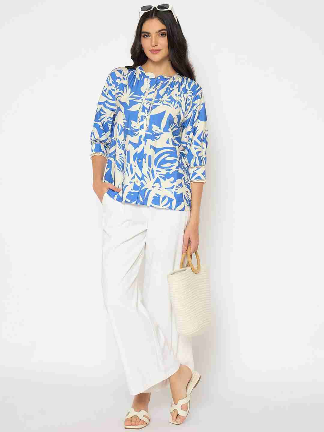 Madame Ladies Western Top F/S M5S18831 050 Royal Blue