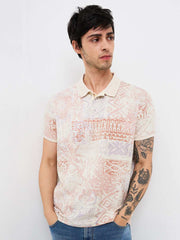 Spykar Mens T-Shirt H/S Mktfp1Be033 Off White