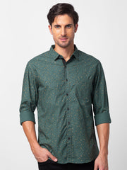 Spykar Mens Casual Shirt F/S Mshps1Bc110 Sage_Green