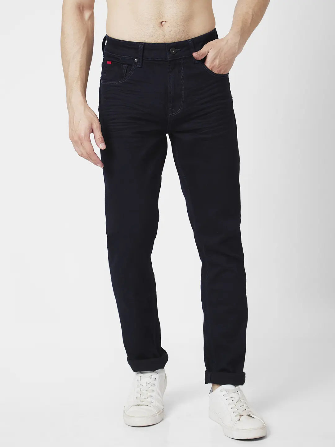 Spykar Mens Jeans Mdro2Bc007 Raw Blue