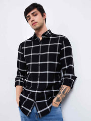 Spykar Mens Casual Shirt F/S Mshcs1Be139 Black