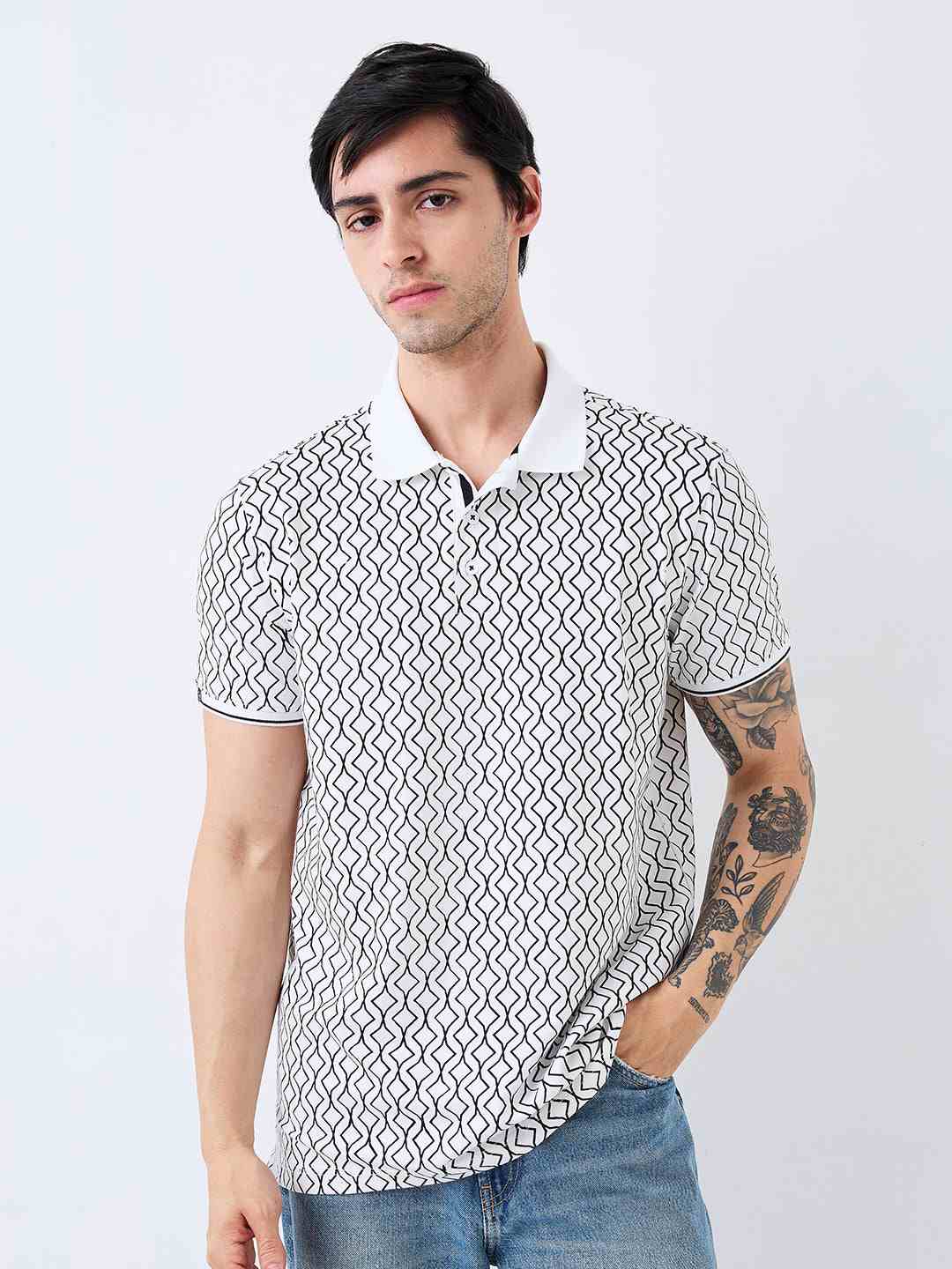 Spykar Mens T-Shirt H/S Mktfp1Be026 White