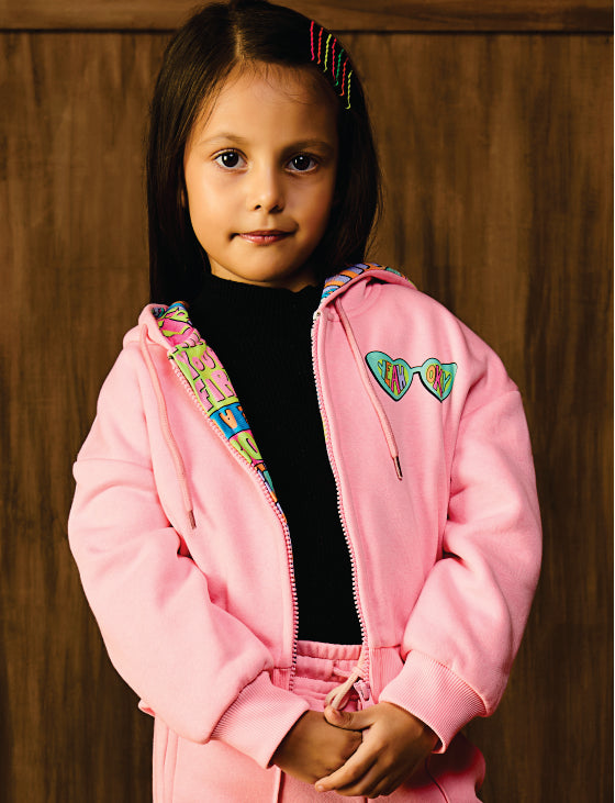 Vitamins Girls Jacket Vtm12-11194 Neon Pink