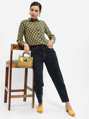 Madame Ladies Western Top H/S M4S18208 048 Mustard