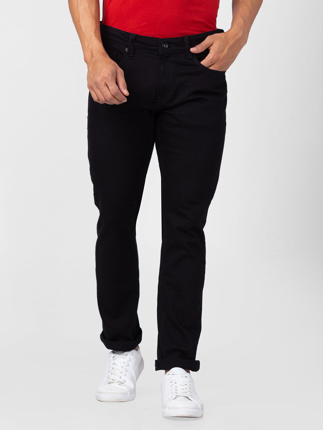 Spykar Mens Jeans Mdro1Bc001 Black