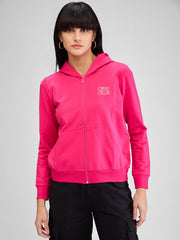 SPYKAR LADIES WESTERN SWEAT SHIRT WCSSS2BD004 LUMINOUS PINK