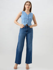 SPYKAR LADIES WESTERN JEANS WDBEL2BE320 MID BLUE