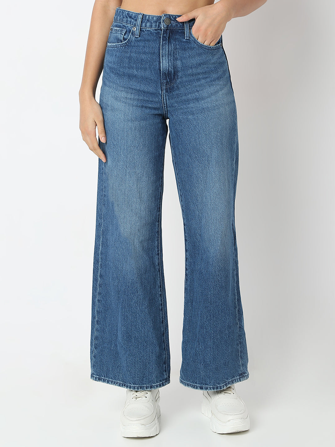 Spykar Ladies Western Jeans Wdblw2Bd003 Mid Blue
