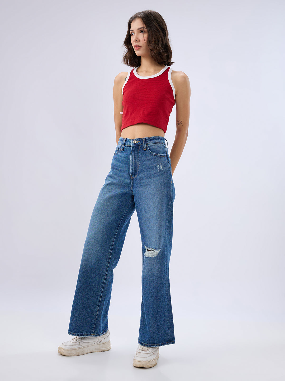 SPYKAR LADIES WESTERN JEANS WDBLW2BE061 VINTAGE BLUE
