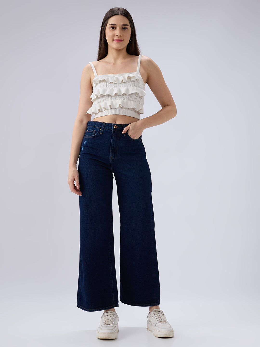 SPYKAR LADIES WESTERN JEANS WDBLW2BE064 DARK BLUE