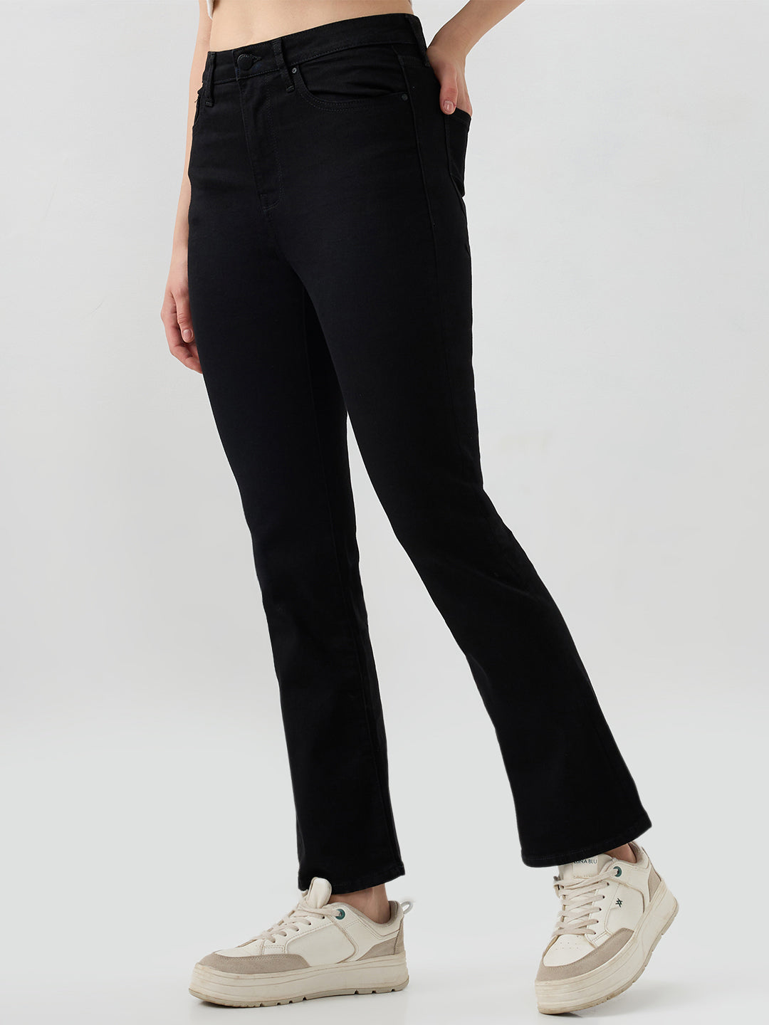 SPYKAR LADIES WESTERN JEANS WDELI2BE017 JET BLACK