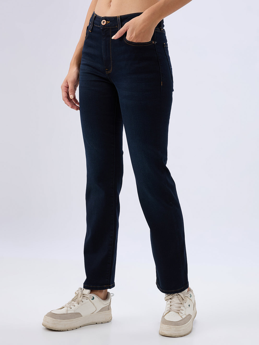 Spykar Ladies Western Jeans Wdemm1Be229 Jet Black