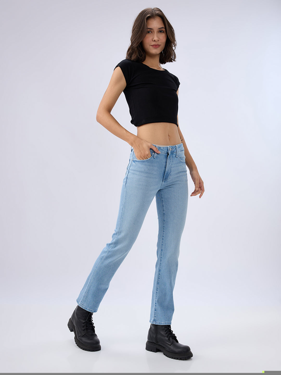 SPYKAR LADIES WESTERN JEANS WDEMM2BE034 ICE BLUE
