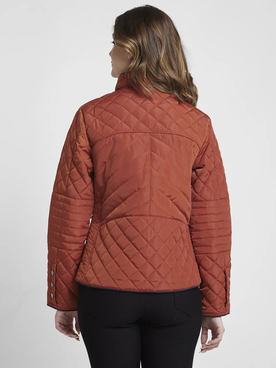 Spykar Rust Comfort Fit Casual Jackets For Women