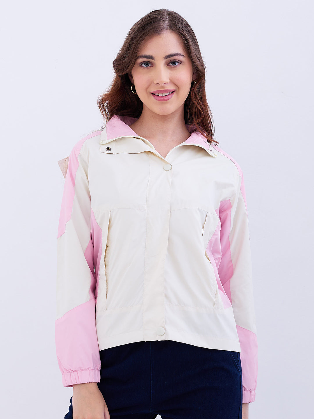 Spykar Pink Regular Fit Casual Jackets For Women