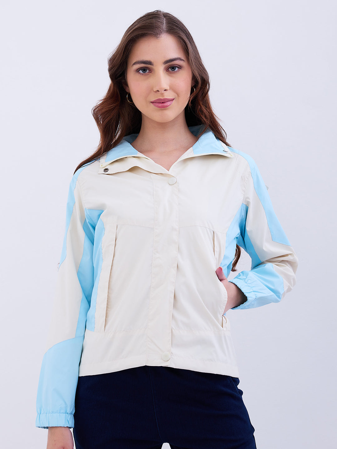 Spykar Ladies Western Jacket Wjklw2Be007 Sky Blue