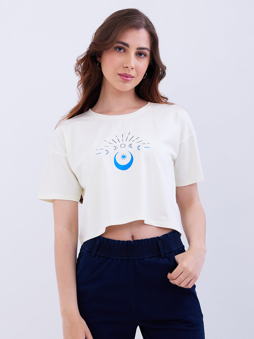 SPYKAR LADIES WESTERN T-SHIRT F/S WKTFT2BE112 NEW OFF WHITE