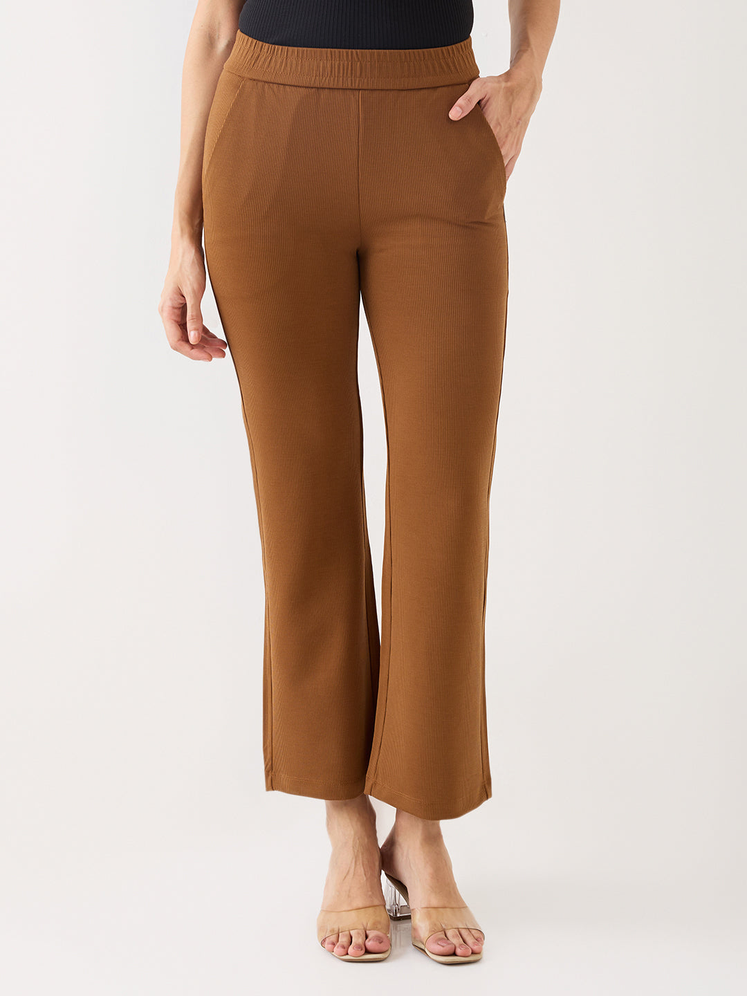 SPYKAR LADIES WESTERN WOOLEN PAJAMA WKTP1BE012 SEPIA BROWN