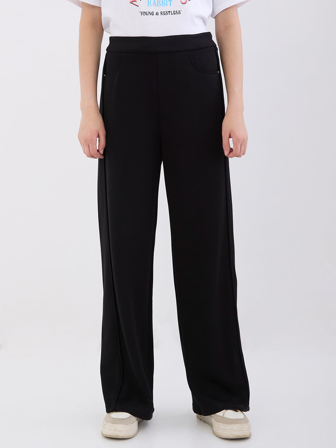 SPYKAR LADIES WESTERN PAJAMA WKTP2BE022 BLACK