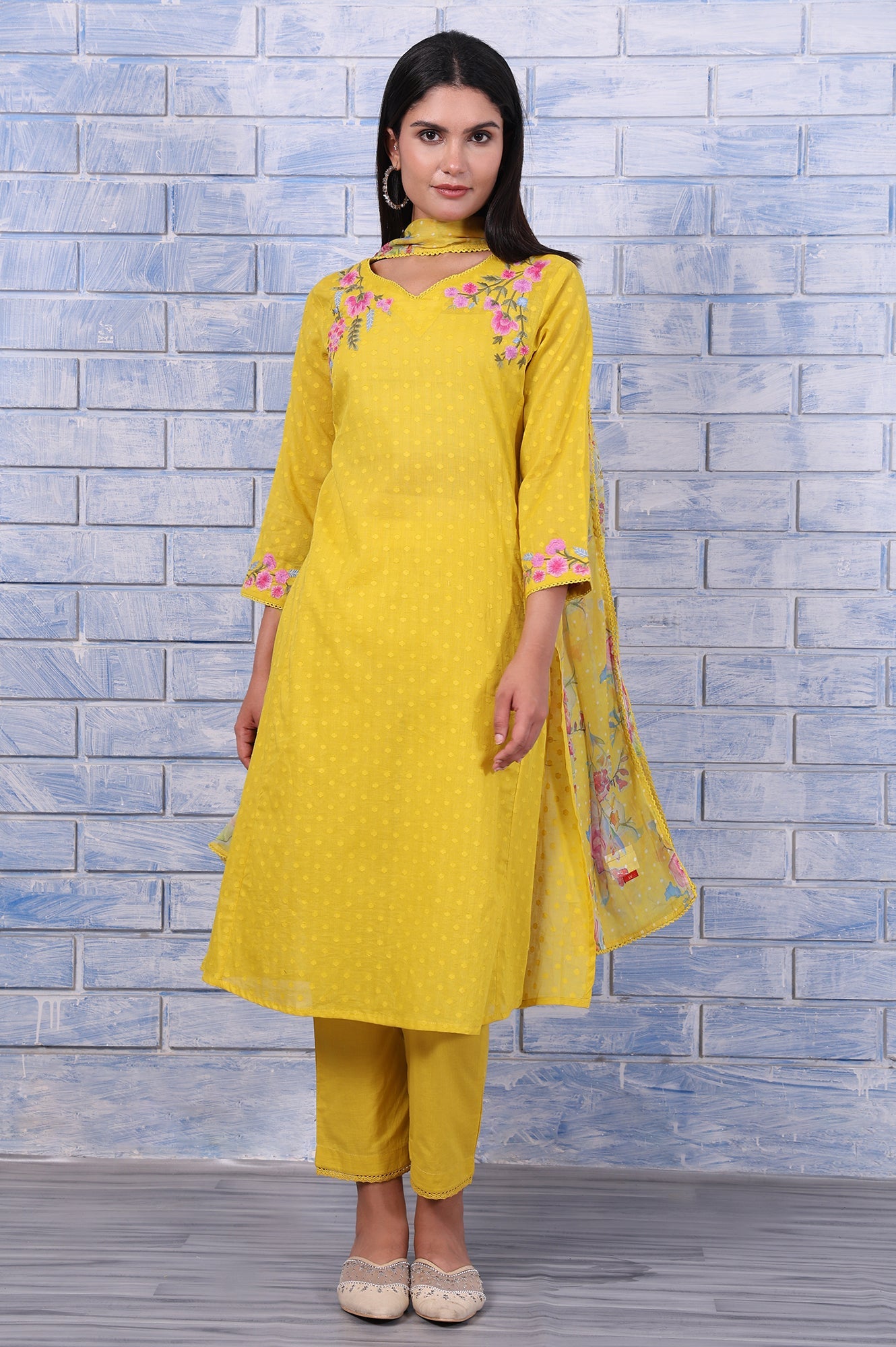 W Ladies Western Kurti 3Pcs Set Ws12913 223803