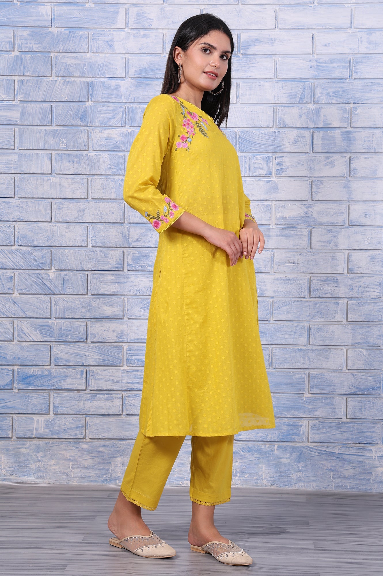 W Ladies Western Kurti 3Pcs Set Ws12913 223803