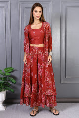 W Ladies Western Kurti 3Pcs Set Ws12973 125852