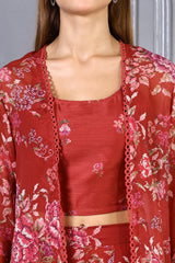 W Ladies Western Kurti 3Pcs Set Ws12973 125852