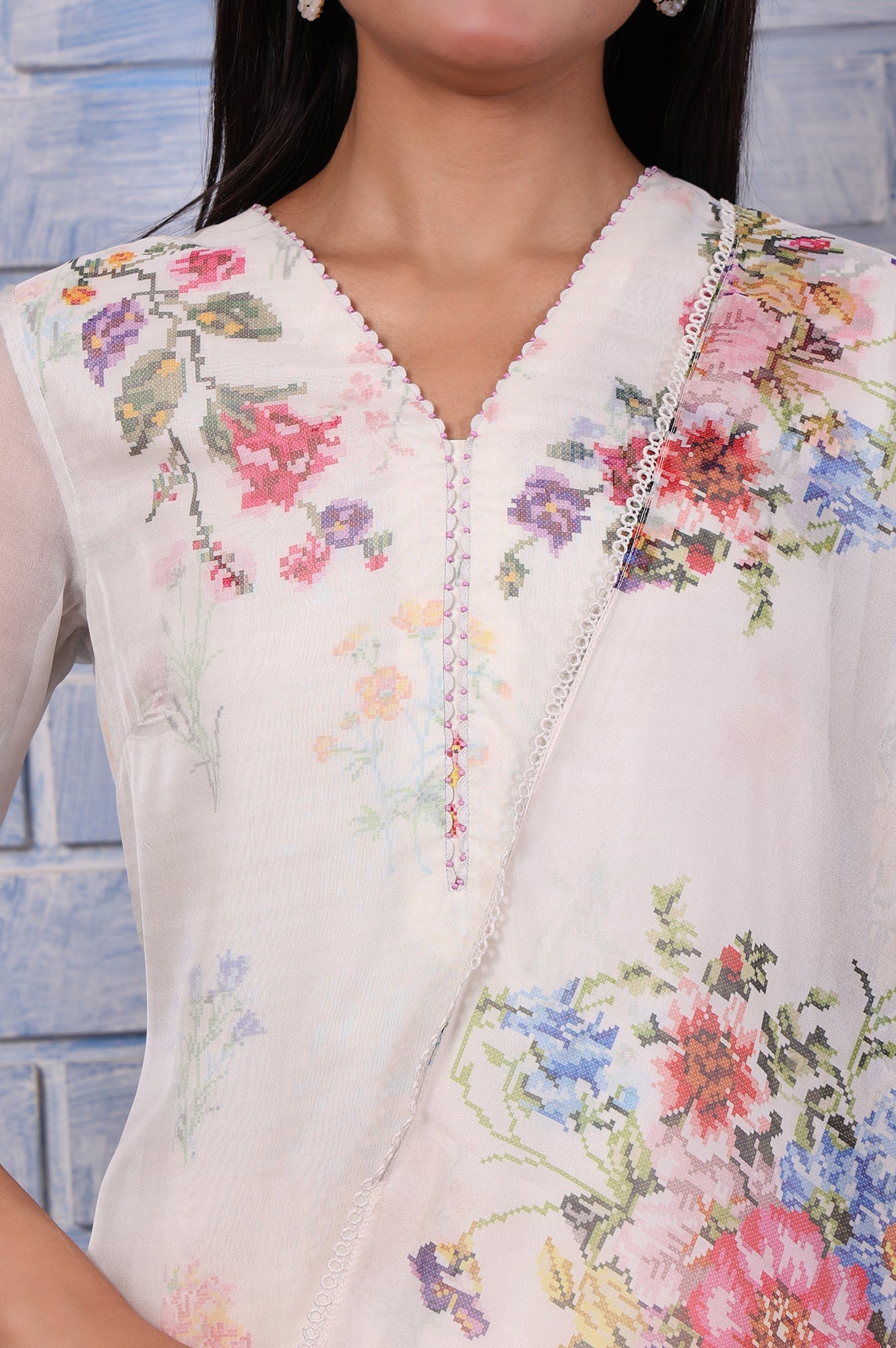 W Ladies Western Kurti 3Pcs Set Ws12975 122012