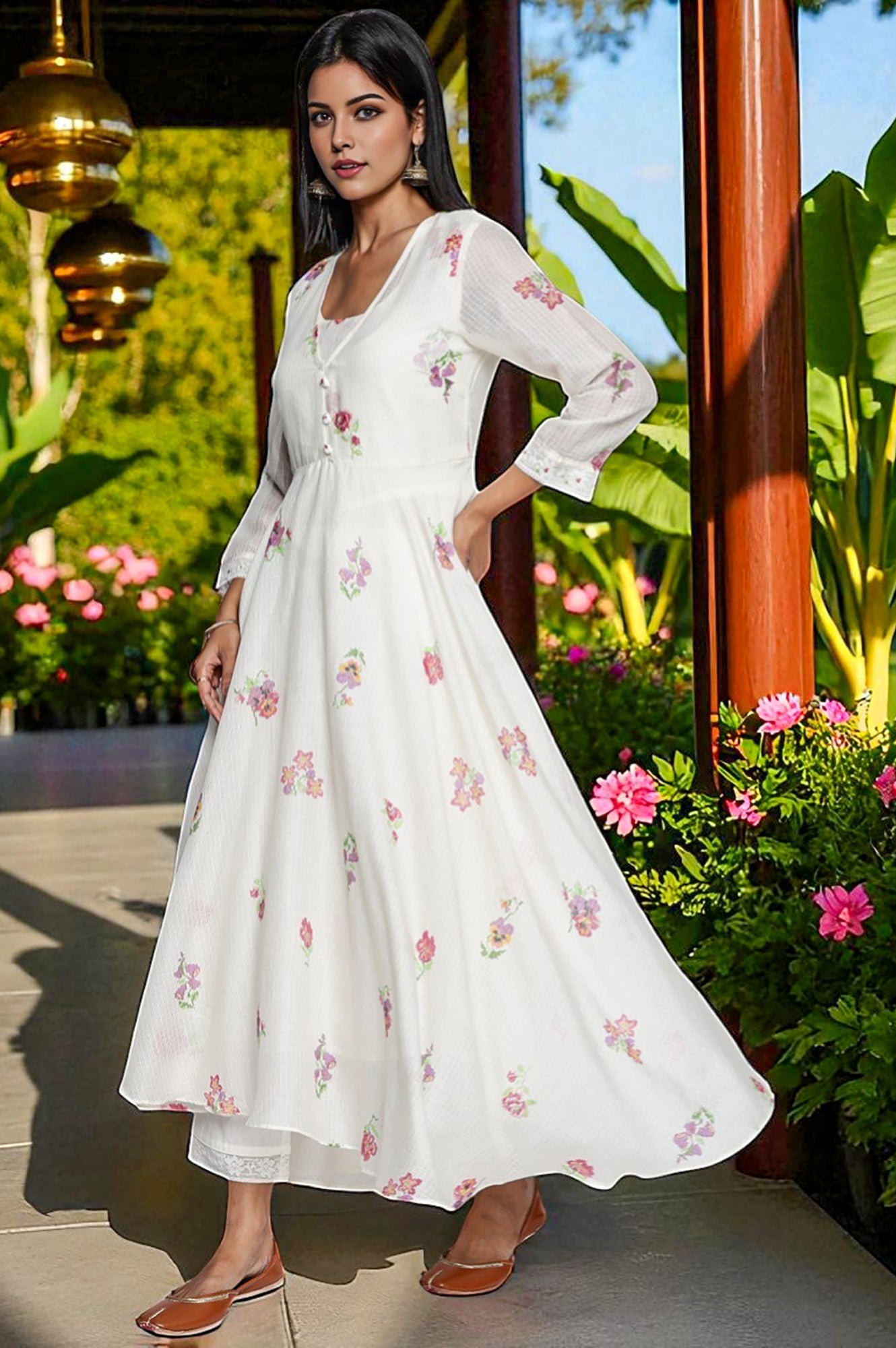 W Ladies Western Kurti 3Pcs Set Ws12977 125833